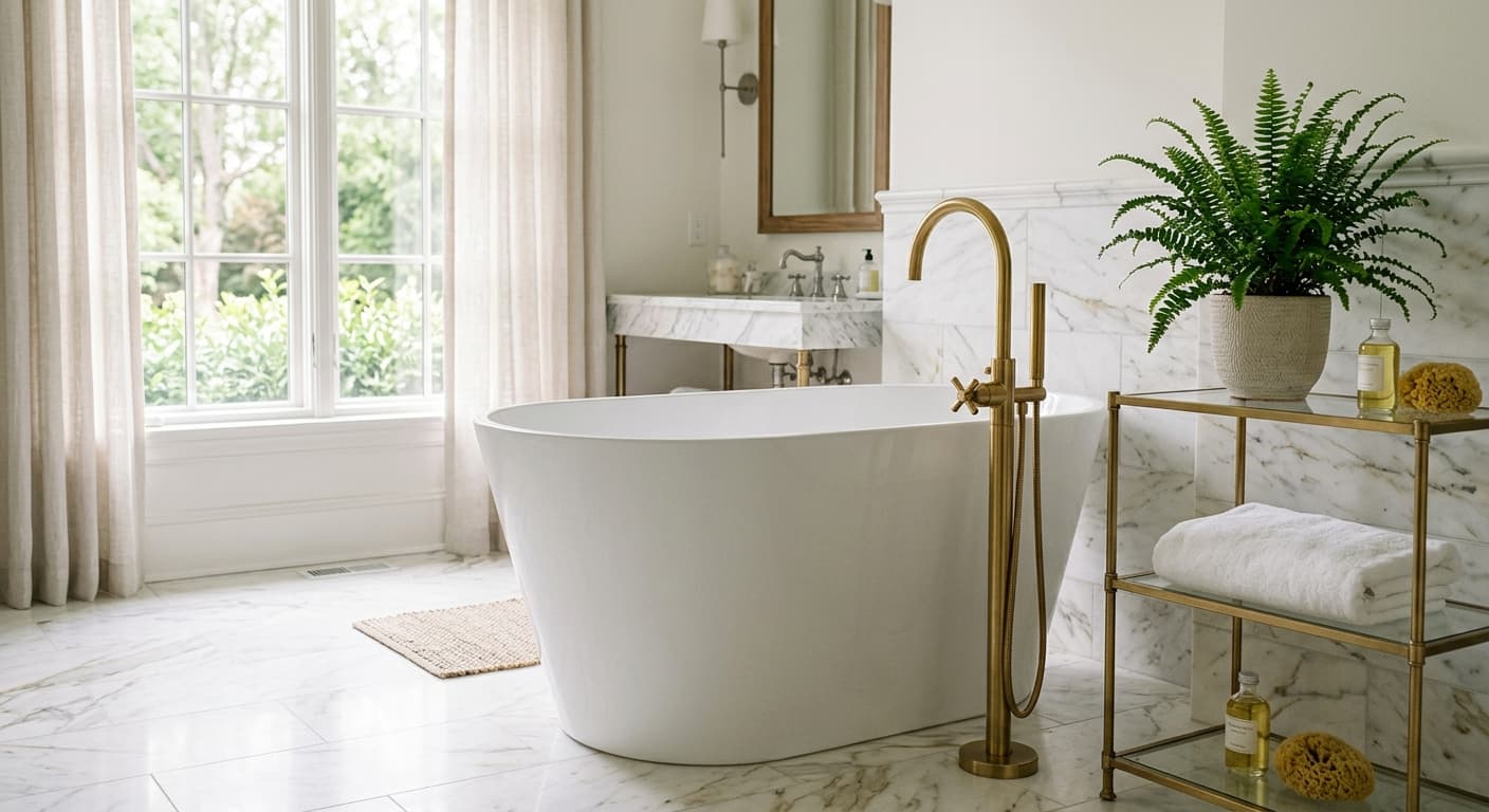 Soaking tub re-set