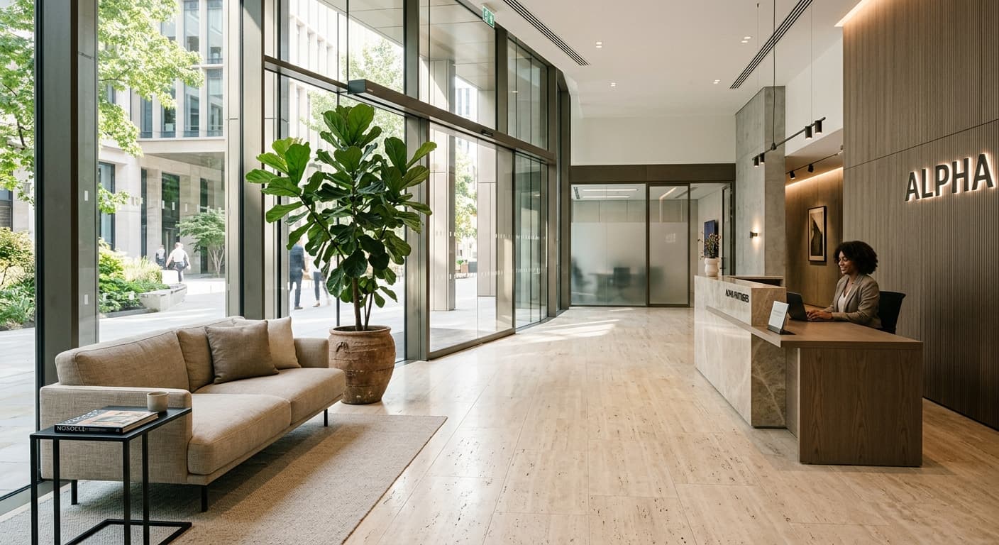 Open-plan reception